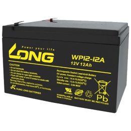 Batteria per carrozzina 12Ah 12V Long WP12-12A | telebaterias.com