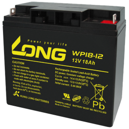 Wheelchair battery 18Ah 12V Long WP18-12 | telebaterias.com
