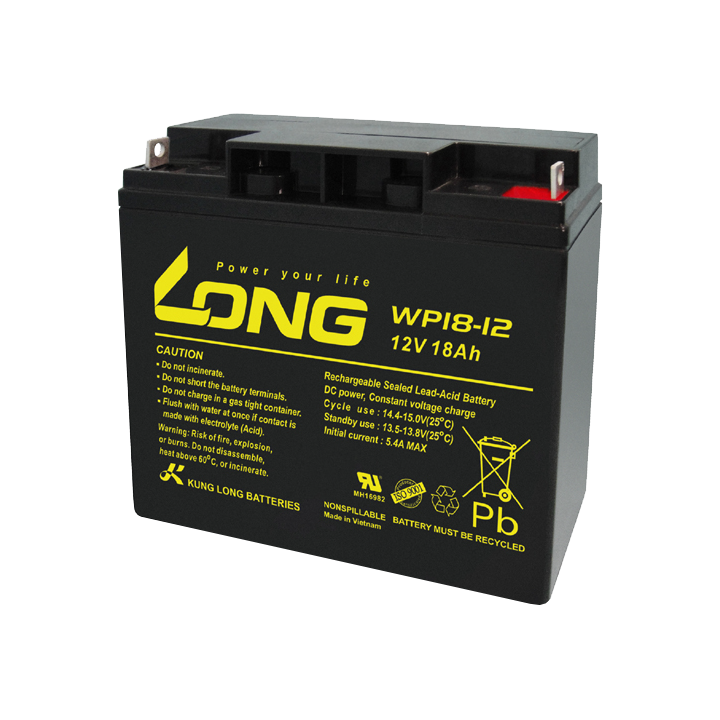 Batteria per carrozzina 18Ah 12V Long WP18-12 | telebaterias.com