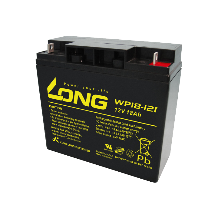 Batteria per carrozzina 18Ah 12V Long WP18-12I | telebaterias.com