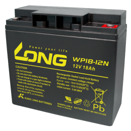 Batteria per carrozzina 18Ah 12V Long WP18-12N | telebaterias.com