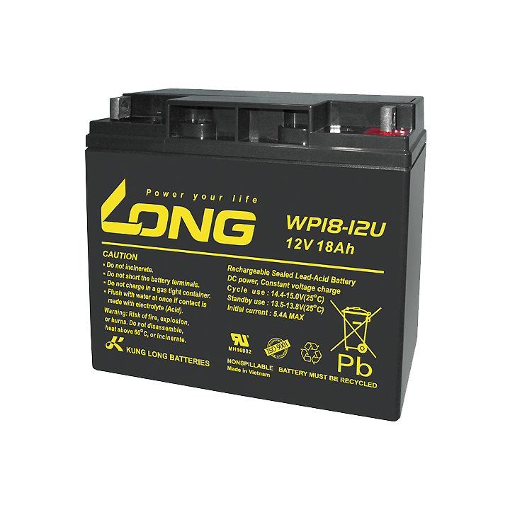 Rollstuhlbatterie 18Ah 12V Long WP18-12U | telebaterias.com