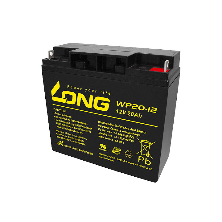 Batteria per carrozzina 20Ah 12V Long WP20-12 | telebaterias.com