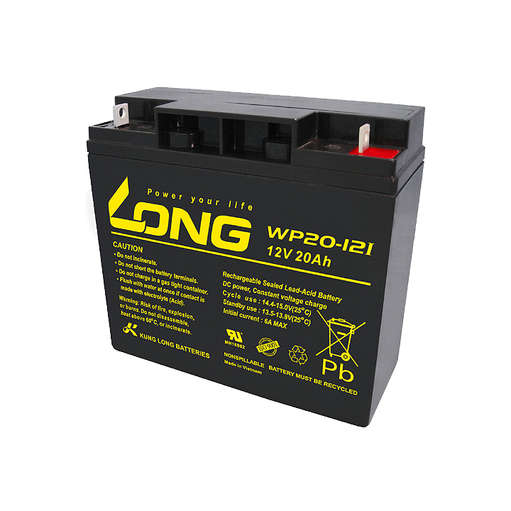 Rollstuhlbatterie 20Ah 12V Long WP20-12I | telebaterias.com