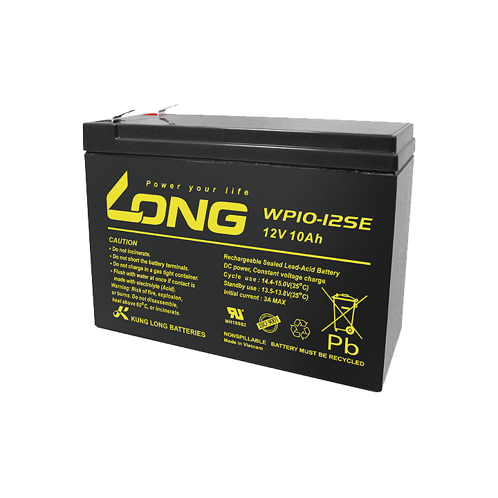 Batería para silla de ruedas 10Ah 12V Long WP10-12SE | telebaterias.com