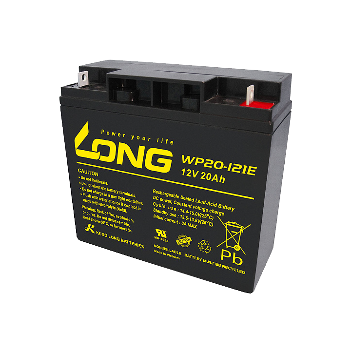 Batería para silla de ruedas 20Ah 12V Long WP20-12IE | telebaterias.com