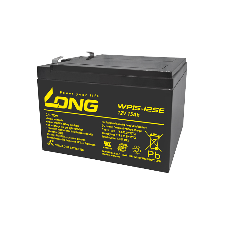 Rollstuhlbatterie 15Ah 12V Long WP15-12SE | telebaterias.com
