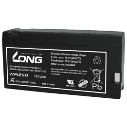 USV-Batterie 2Ah 12V Long WP1250 | telebaterias.com