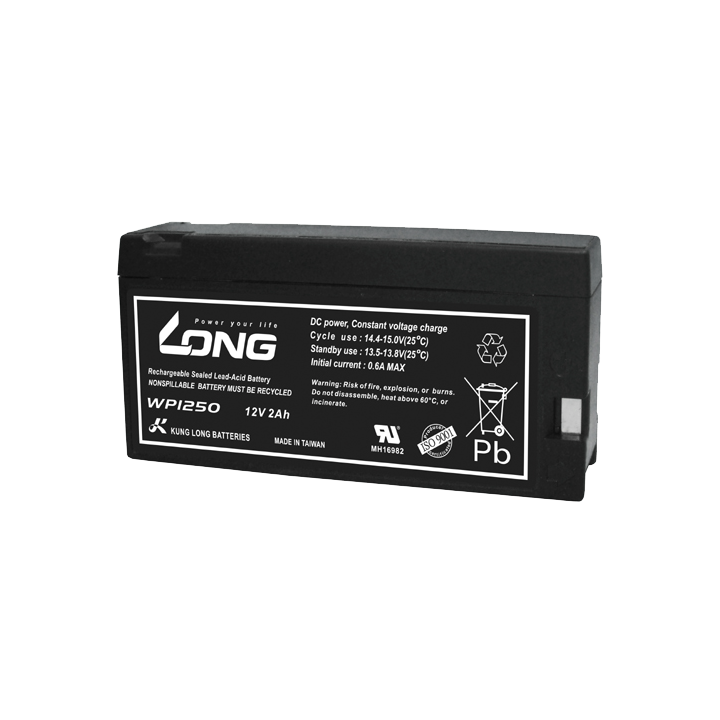 USV-Batterie 2Ah 12V Long WP1250 | telebaterias.com