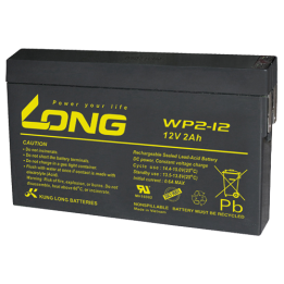 Batteria per UPS 2Ah 12V Long WP2-12 | telebaterias.com