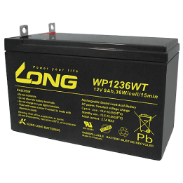 UPS battery 9Ah 12V Long WP1236WT | telebaterias.com