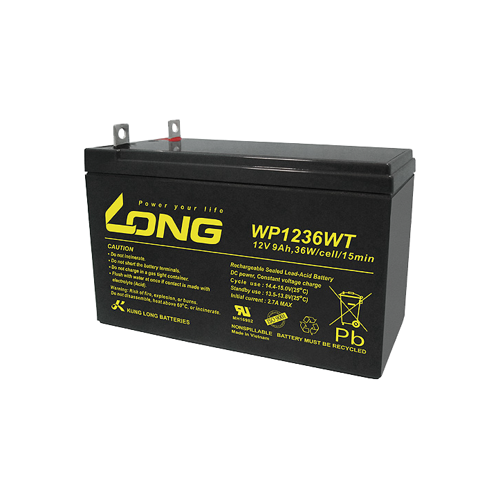 Batteria per UPS 9Ah 12V Long WP1236WT | telebaterias.com