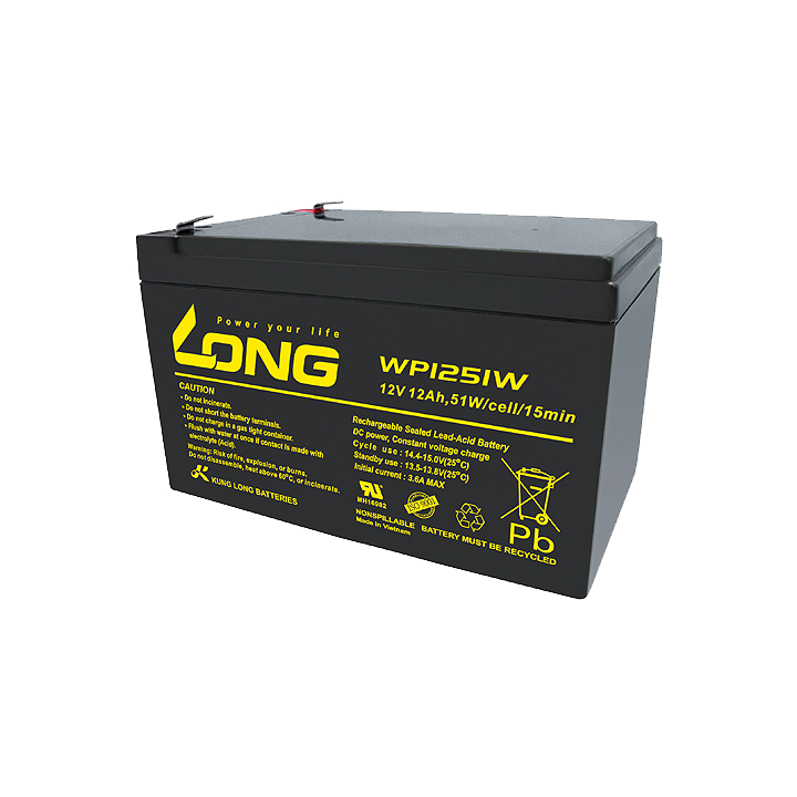 Batteria per UPS 12Ah 12V Long WP1251W | telebaterias.com