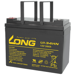 Batería para silla de ruedas 34Ah 12V Long U1-34HN | telebaterias.com