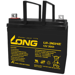Batterie pour fauteuil roulant 36Ah 12V Long U1-36HE | telebaterias.com