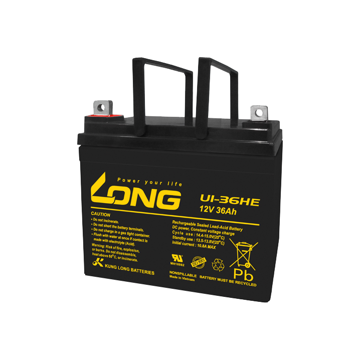 Rollstuhlbatterie 36Ah 12V Long U1-36HE | telebaterias.com