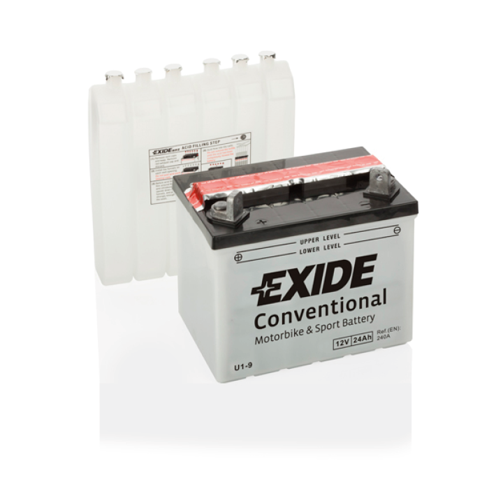 Batteria 24Ah 12V 240A Exide U1-9 | telebaterias.com