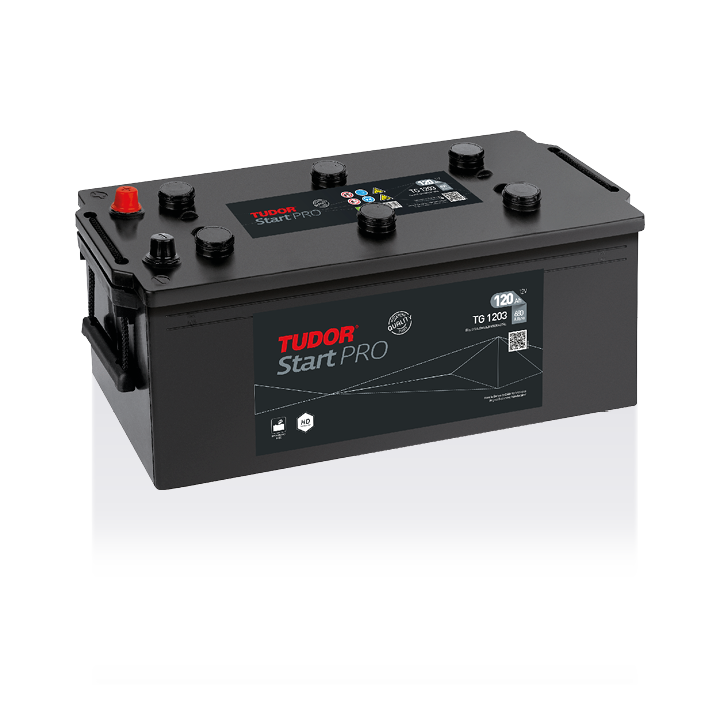 Batería de camión 120Ah 12V 680A Tudor TG1203 | telebaterias.com