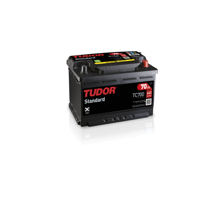 Batteria per auto 70Ah 12V 640A Tudor TC700 | telebaterias.com