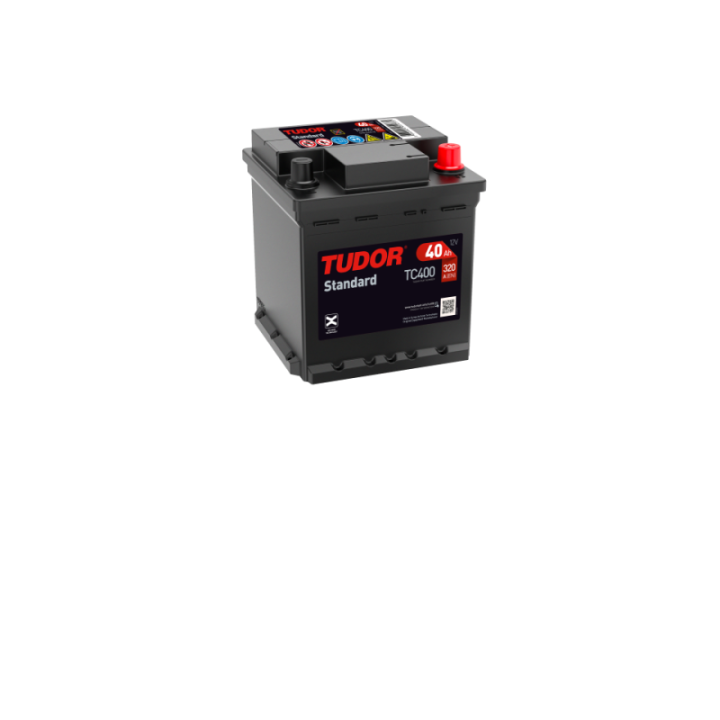 Batería de coche 40Ah 12V 320A Tudor TC400 | telebaterias.com