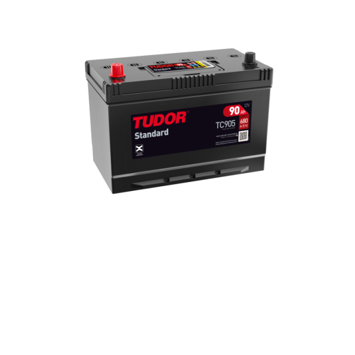 Bateria de carro 90Ah 12V 680A Tudor TC905 | telebaterias.com