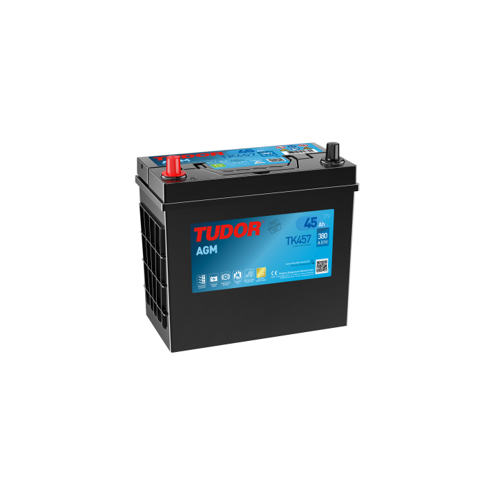 Zusatzbatterie 45Ah 12V 380A Tudor TK457 | telebaterias.com