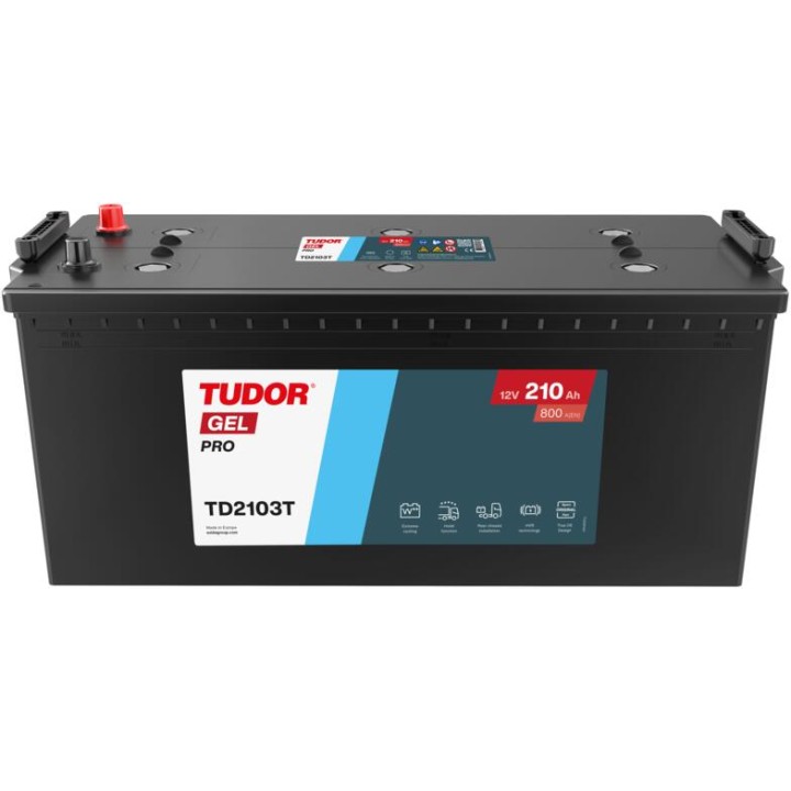 LKW-Batterie 210Ah 12V 800A Tudor TD2103T | telebaterias.com