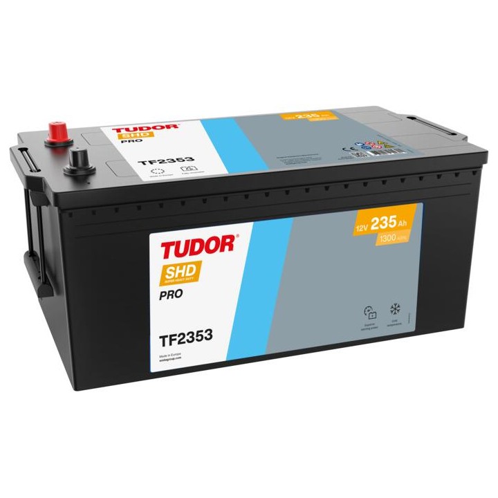 Bateria de camião 235Ah 12V 1300A Tudor TF2353+ | telebaterias.com