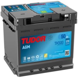Batterie auxiliaire 50Ah 12V 570A Tudor TK500 | telebaterias.com