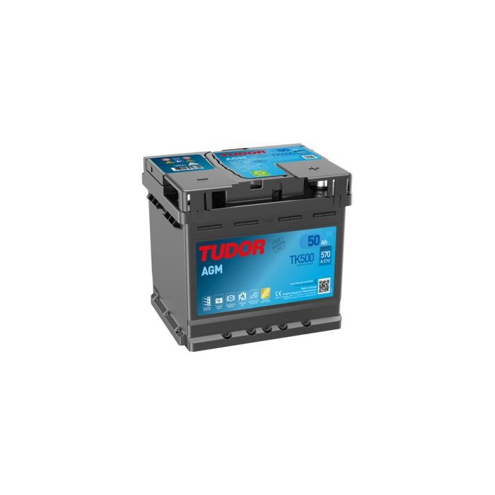 Batteria ausiliaria 50Ah 12V 570A Tudor TK500 | telebaterias.com