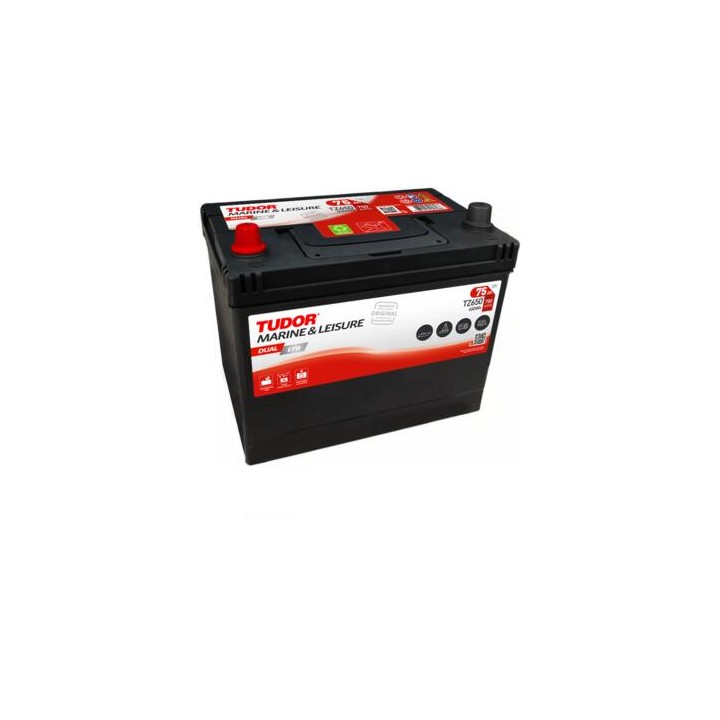 Bootsbatterie 75Ah 12V 750A Tudor TZ650 | telebaterias.com