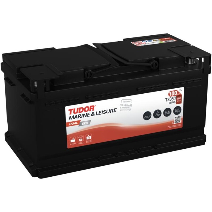 Bootsbatterie 100Ah 12V 900A Tudor TZ850 | telebaterias.com