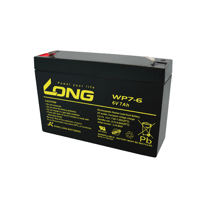 Batteria per UPS 7Ah 6V Long WP7-6 | telebaterias.com