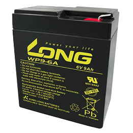 USV-Batterie 9Ah 6V Long WP9-6A | telebaterias.com
