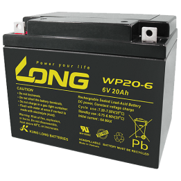 UPS battery 20Ah 6V Long WP20-6 | telebaterias.com