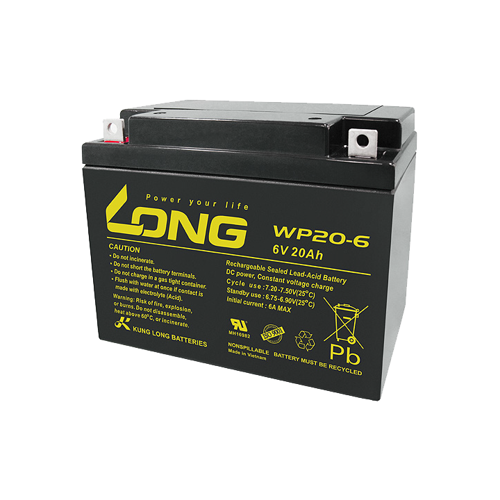 Batería para SAI 20Ah 6V Long WP20-6 | telebaterias.com