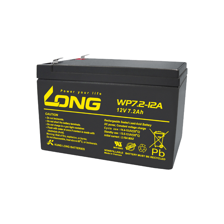 Batteria per UPS 7.20Ah 12V Long WP7.2-12A | telebaterias.com