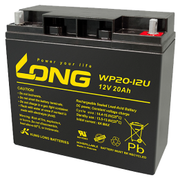 Wheelchair battery 20Ah 12V Long WP20-12U | telebaterias.com