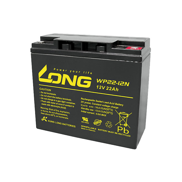 Bateria para cadeira de rodas 22Ah 12V Long WP22-12N | telebaterias.com