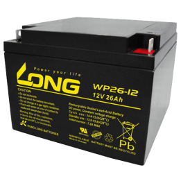 Batería para silla de ruedas 26Ah 12V Long WP26-12 | telebaterias.com