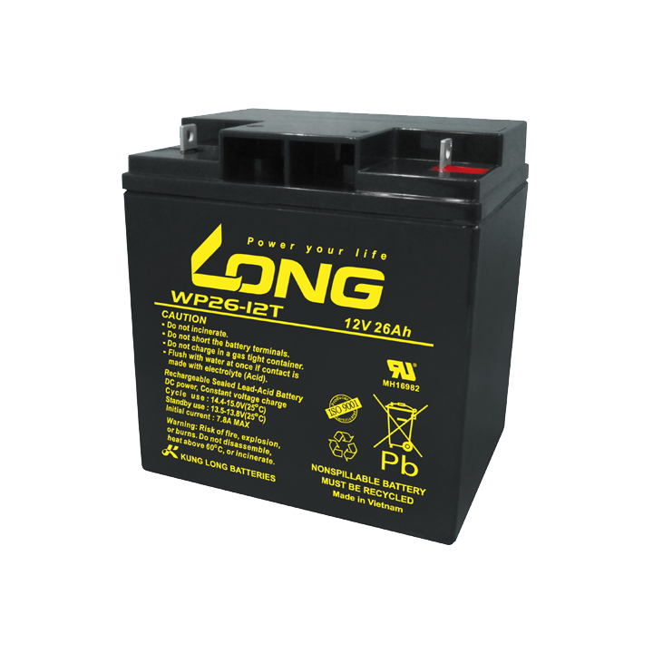 Bateria para cadeira de rodas 26Ah 12V Long WP26-12T | telebaterias.com
