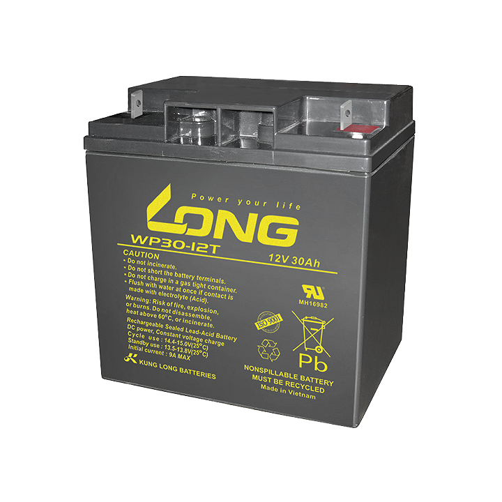 Batería para silla de ruedas 30Ah 12V Long WP30-12T | telebaterias.com