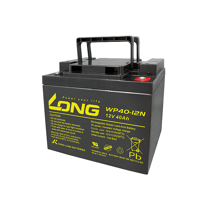 Batteria per carrozzina 40Ah 12V Long WP40-12N | telebaterias.com