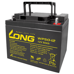 Wheelchair battery 50Ah 12V Long WP50-12 | telebaterias.com