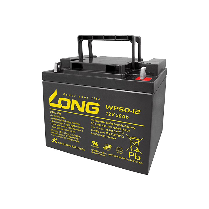 Batería para silla de ruedas 50Ah 12V Long WP50-12 | telebaterias.com