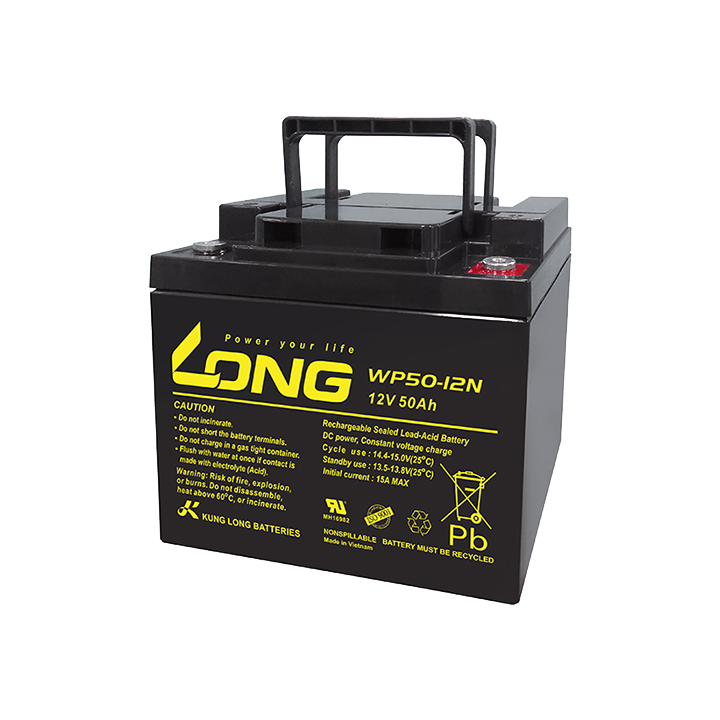 Batteria per carrozzina 50Ah 12V Long WP50-12N | telebaterias.com