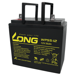 Wheelchair battery 55Ah 12V Long WP55-12 | telebaterias.com