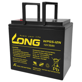 Rollstuhlbatterie 55Ah 12V Long WP55-12N | telebaterias.com