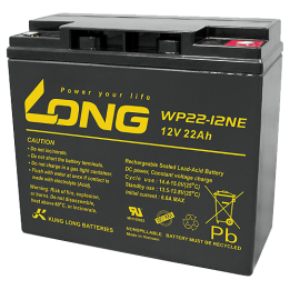 Wheelchair battery 22Ah 12V Long WP22-12NE | telebaterias.com