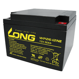Wheelchair battery 26Ah 12V Long WP26-12NE | telebaterias.com